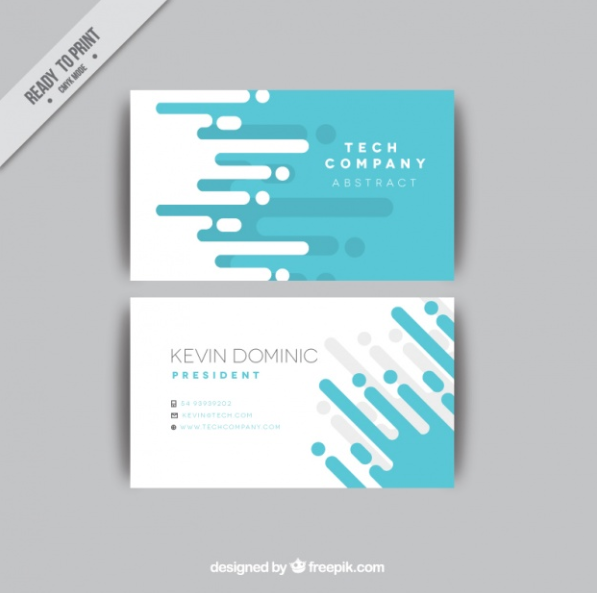 Kartu Nama - Abstract Business Card Flat Design Kartu Nama - Abstract Business Card Flat Design