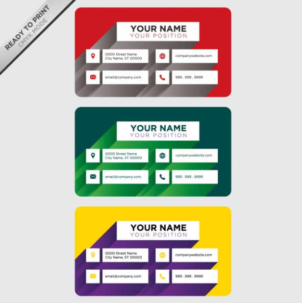 Contoh Kartu Nama - Red Green Yellow Business Card Designs Contoh Kartu Nama - Red Green Yellow Business Card Designs