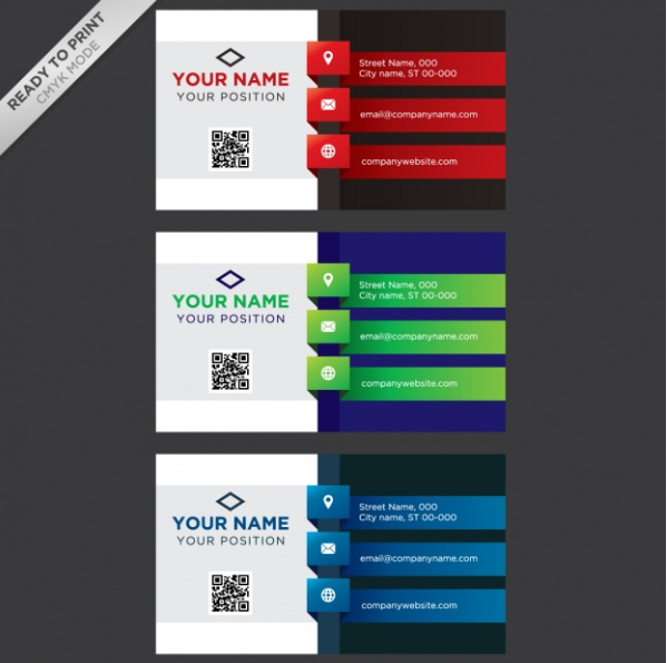 Template Kartu Nama - Coloured Business Cards Collection Template Kartu Nama - Coloured Business Cards Collection
