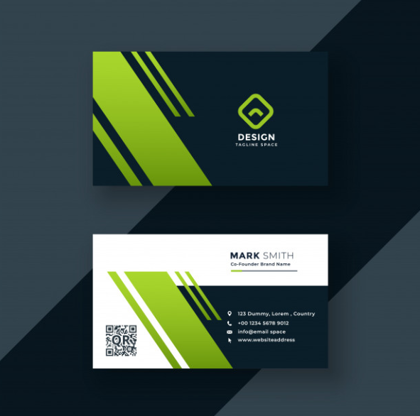 Template Kartu Nama - Dark Green Business Card Professional Design Template Kartu Nama - Dark Green Business Card Professional Design