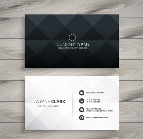 Template Kartu Nama - Modern Black White Business Card Design Template Kartu Nama - Modern Black White Business Card Design