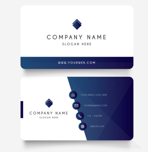 Template Kartu Nama - Modern Business Card With Gradient Shapes Template Kartu Nama - Modern Business Card With Gradient Shapes
