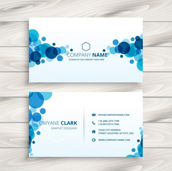 Kartu Nama - Blue Circles Business Card Kartu Nama - Blue Circles Business Card