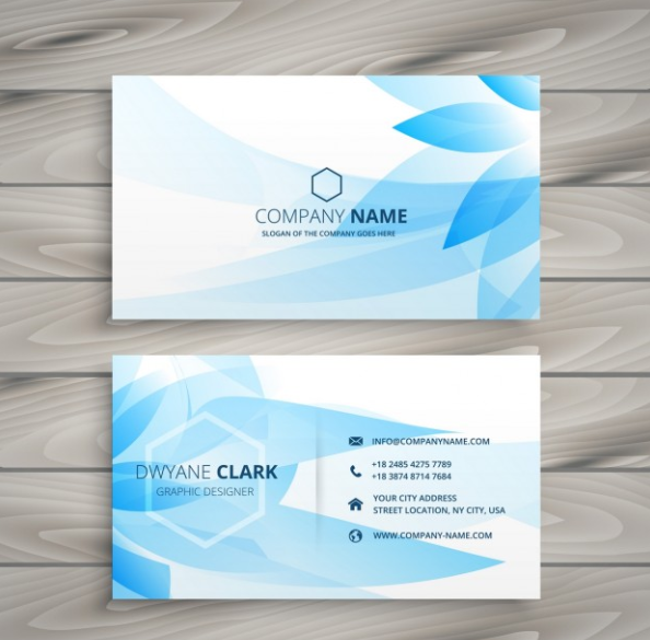 Blue Flower Business Card Blue Flower Business Card