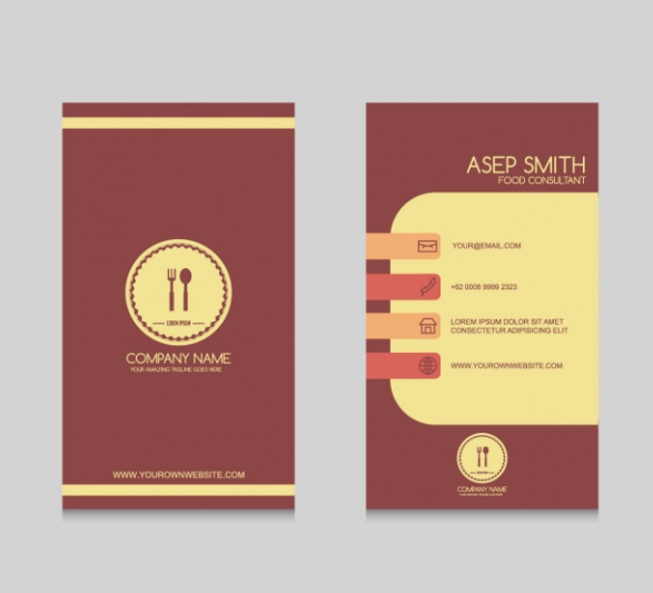 Contoh Kartu Nama - Food Consultant Business Card Design Contoh Kartu Nama - Food Consultant Business Card Design
