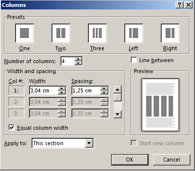 Cara Membuat Kolom di Word lebih dari 3 kolom Cara Membuat Kolom di Word lebih dari 3 kolom