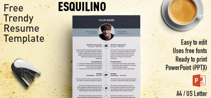 Contoh CV template PPT yang pertama adalah Esquilino Modern Contoh CV template PPT yang pertama adalah Esquilino Modern