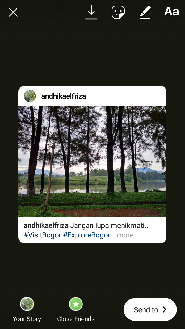 Membuat instagram story dari postingan Membuat instagram story dari postingan