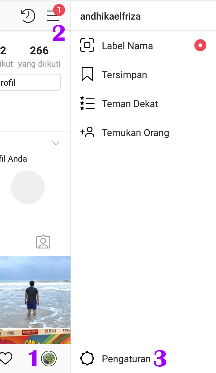 Pengaturan di Instagram Pengaturan di Instagram