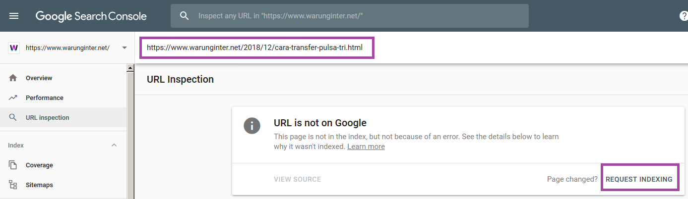 Request indexing di google search console Request indexing di google search console