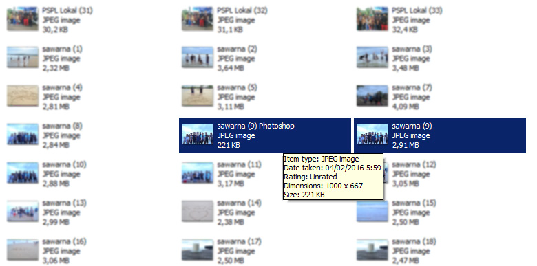 Hasil Compress Gambar di Photoshop Hasil Compress Gambar di Photoshop