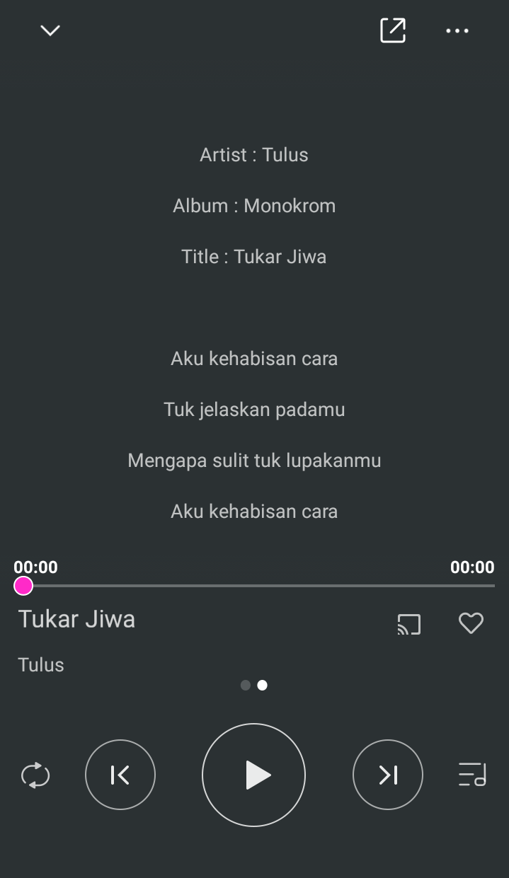 Lirik Lagu di Pemutar Musik Xiaomi Lirik Lagu di Pemutar Musik Xiaomi
