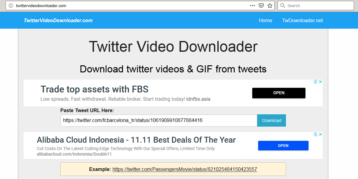 Paste link video dari twitter Paste link video dari twitter