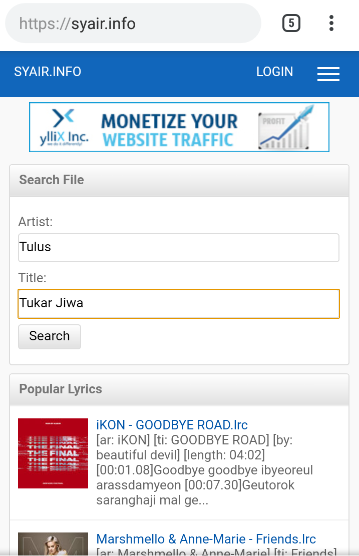 Download lirik lagu Download lirik lagu